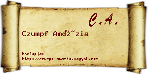 Czumpf Amázia névjegykártya